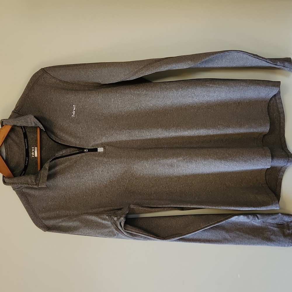 Men’s Gray Performance Running 1/4 Zip – Size M